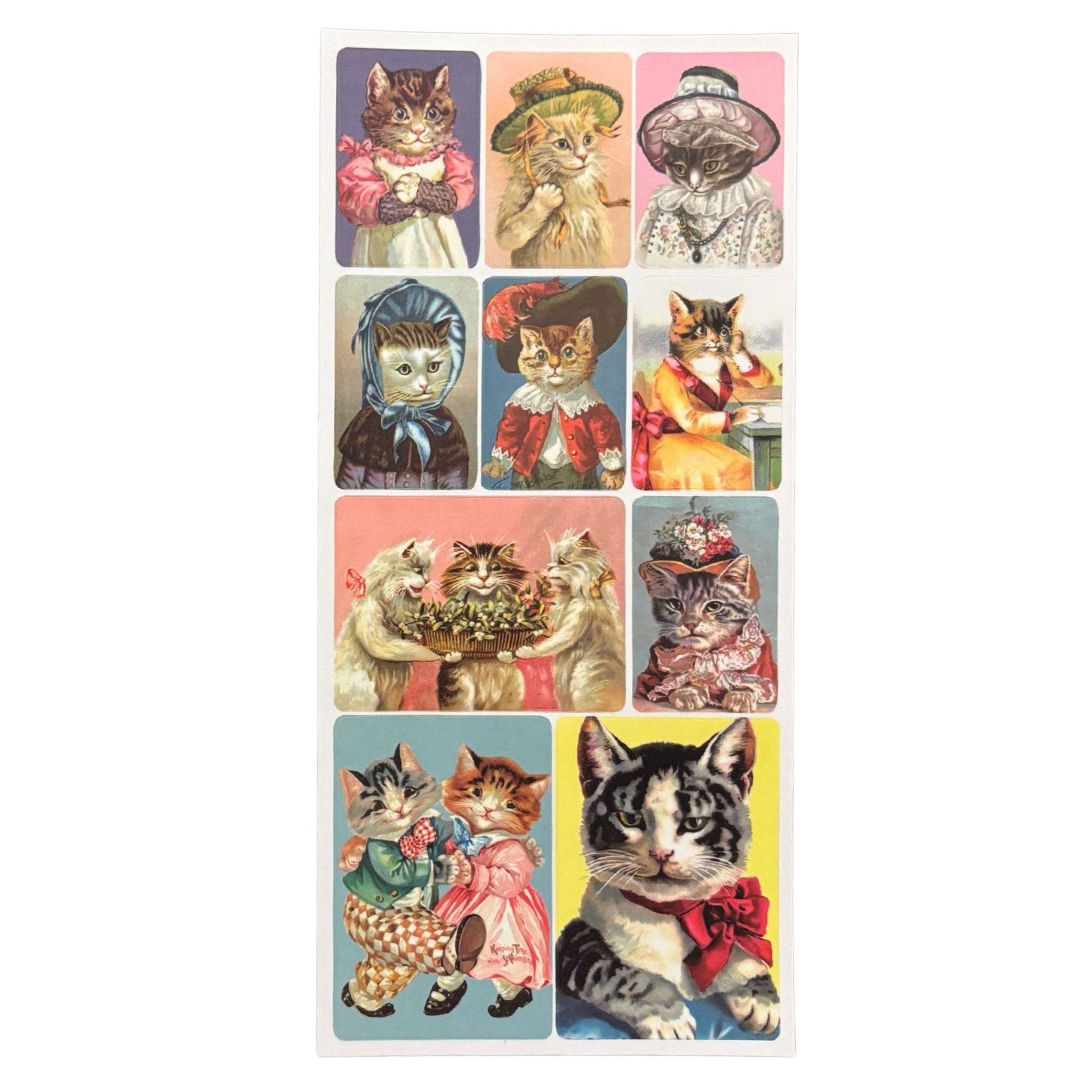 Scholar Cats, Hats, and Bows Stickers | 4" x 4" Stickers | 2 Sheets-Violette Stickers-The Bullish Store