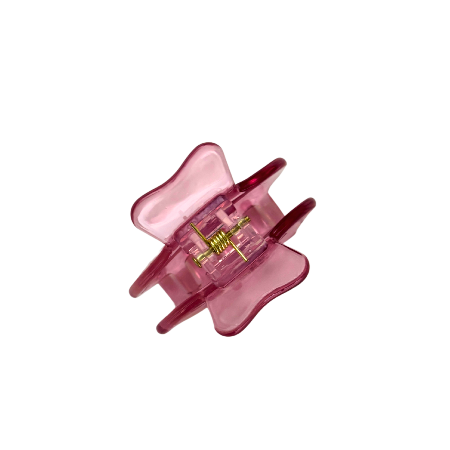 School of One Mini Fish Hair Claw in Translucent Pink