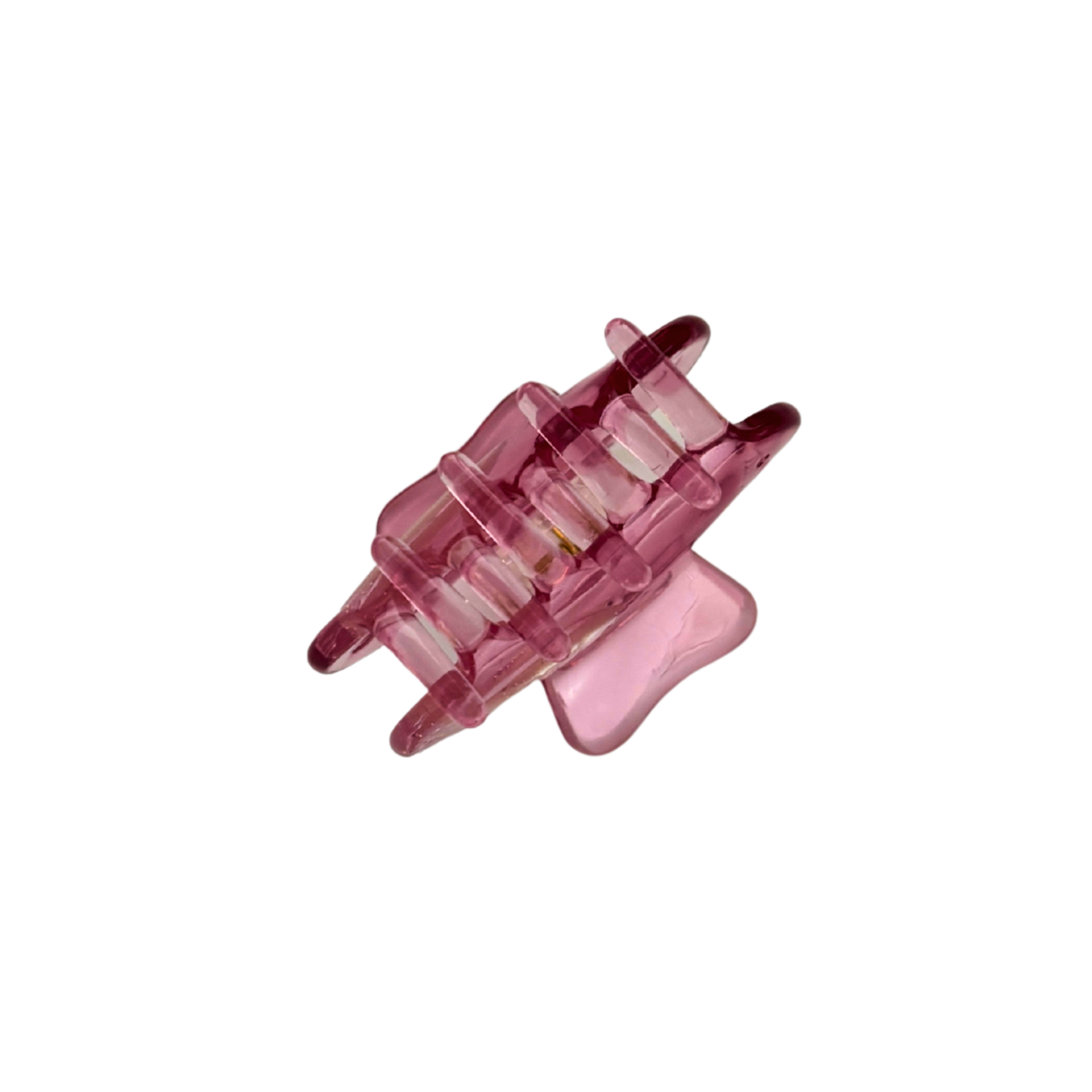 School of One Mini Fish Hair Claw in Translucent Pink