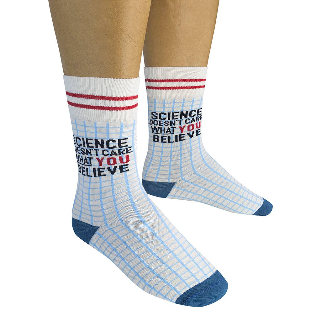 Science Doesn't Care What You Believe Socks | Unisex Funny Socks