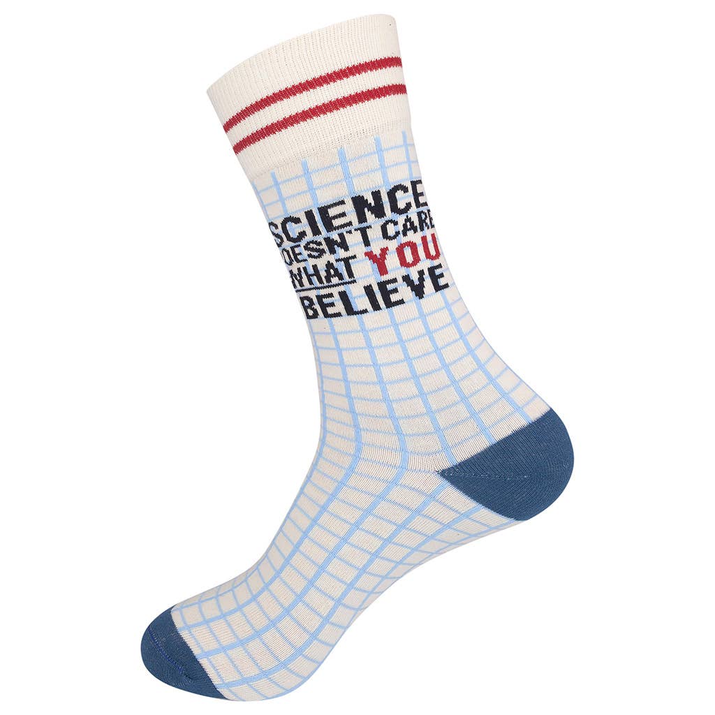 Science Doesn't Care What You Believe Socks | Unisex Funny Socks