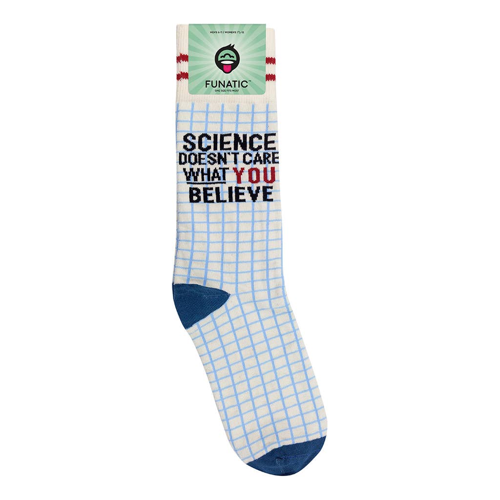 Science Doesn't Care What You Believe Socks | Unisex Funny Socks