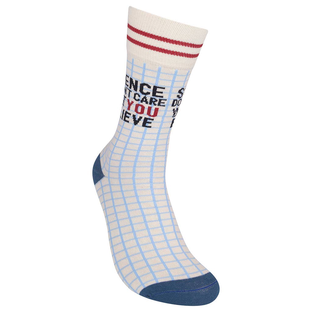 Science Doesn't Care What You Believe Socks | Unisex Funny Socks