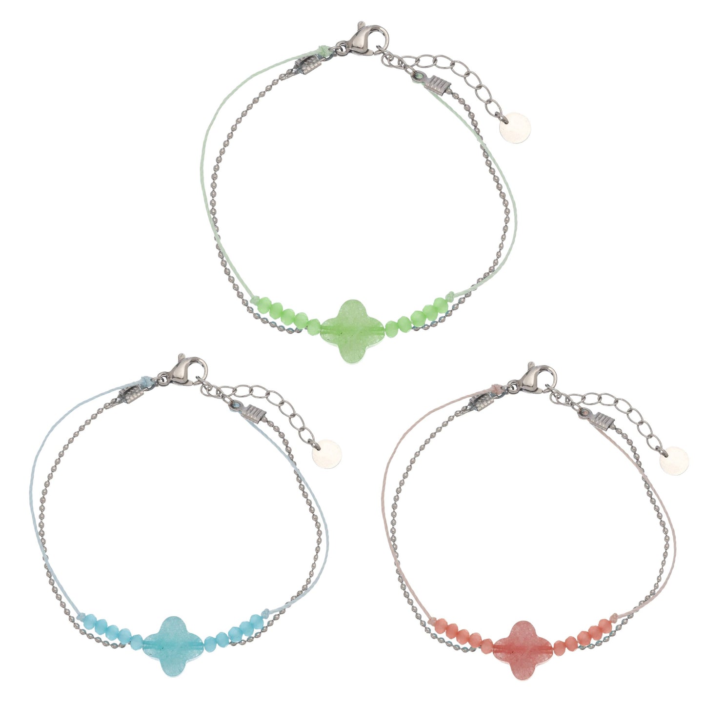 Sea Glass Anklet | Light Blue, Pink & Green Delicate Ankle Bracelet