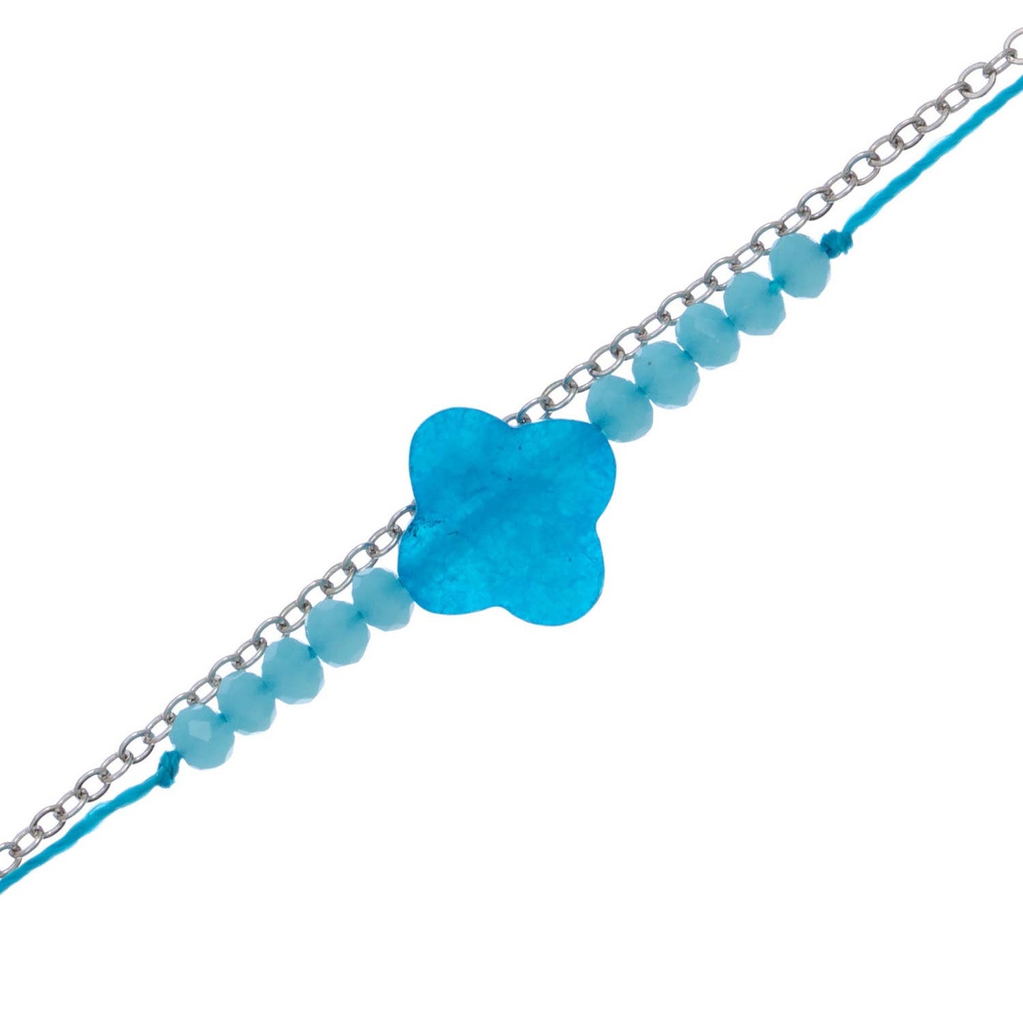 Sea Glass Anklet | Light Blue, Pink & Green Delicate Ankle Bracelet