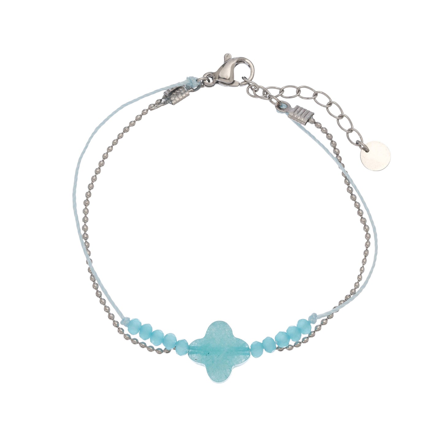 Sea Glass Anklet | Light Blue, Pink & Green Delicate Ankle Bracelet