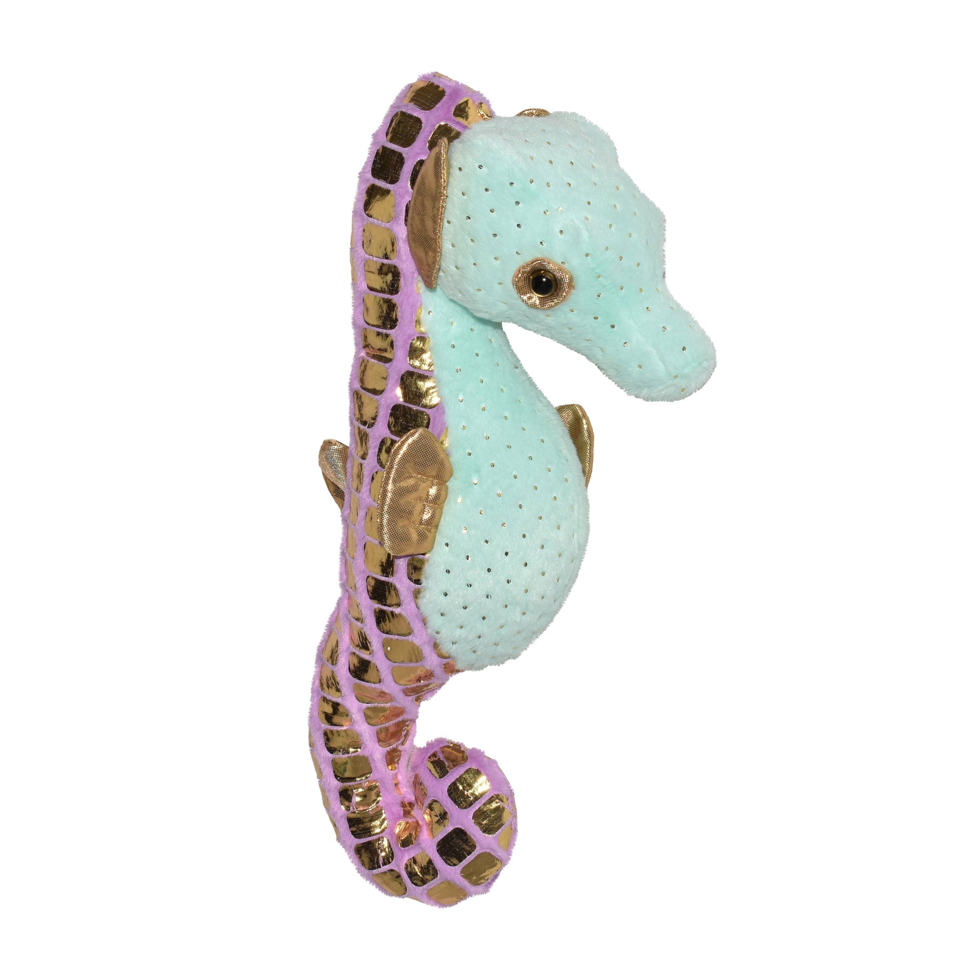 Seafoam Green Seahorse Stuffed Animal 12" | Foilkins Green Seahorse from Wild Republic
