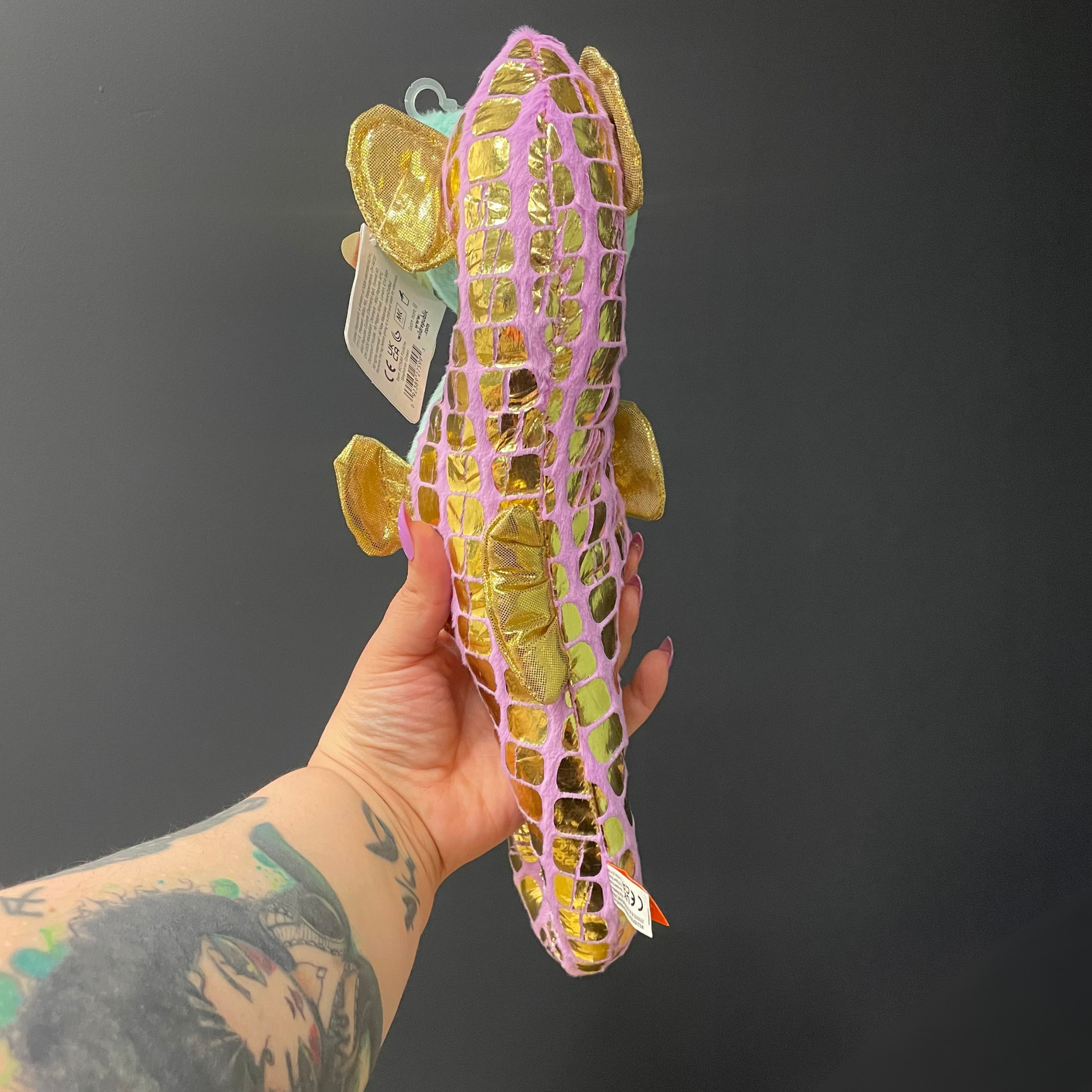 Seafoam Green Seahorse Stuffed Animal 12" | Foilkins Green Seahorse from Wild Republic