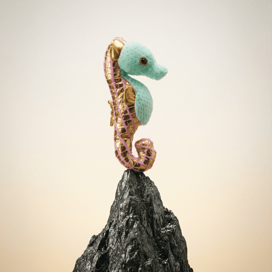 Seafoam Green Seahorse Stuffed Animal 12" | Foilkins Green Seahorse from Wild Republic