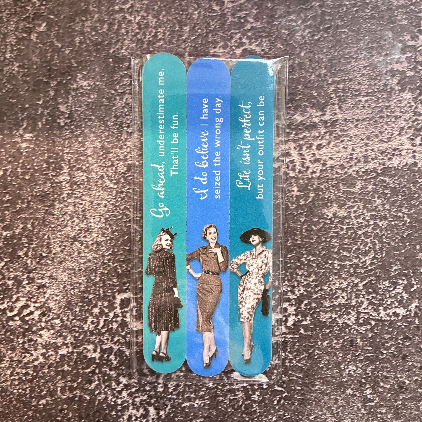 Seized Day Emery Boards Vintage-Inspired Nail Files Set of 3 SME22