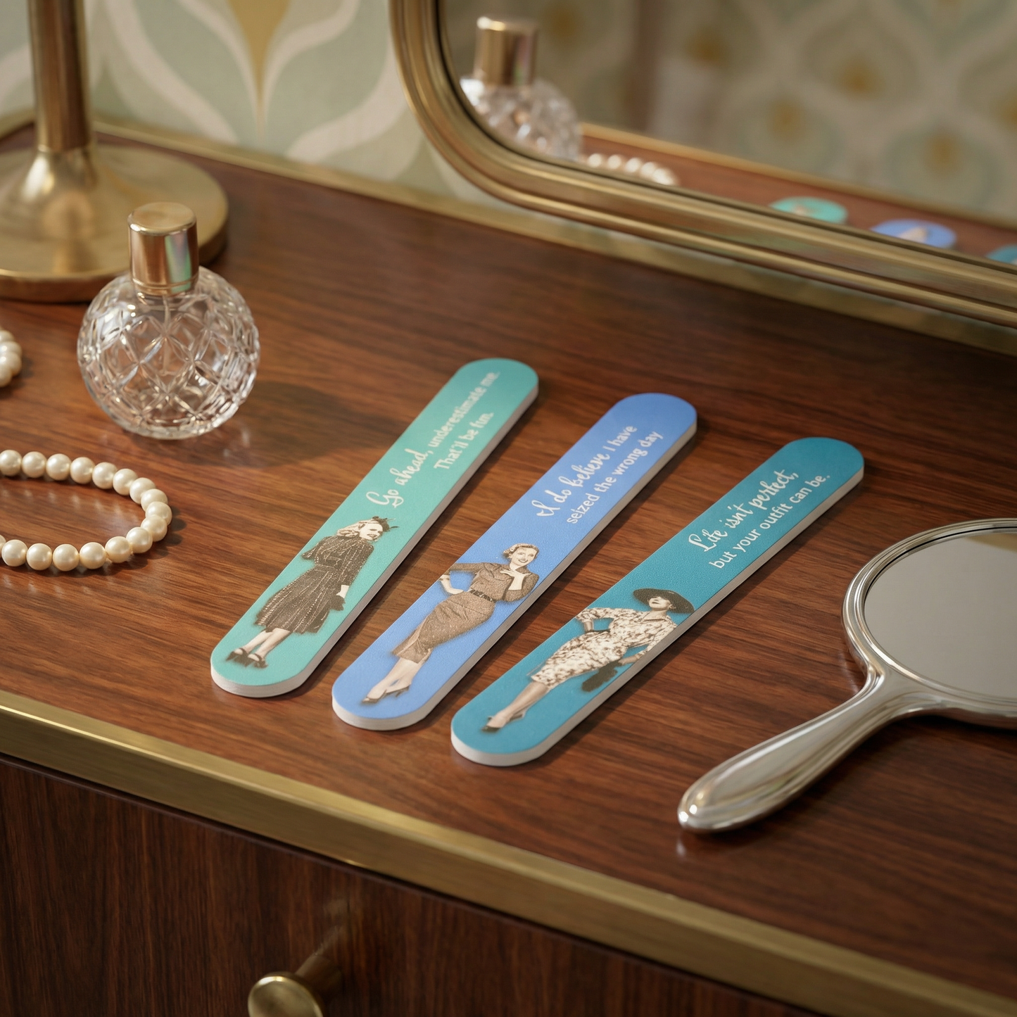 Seized Day Emery Boards Vintage-Inspired Nail Files Set of 3 SME22