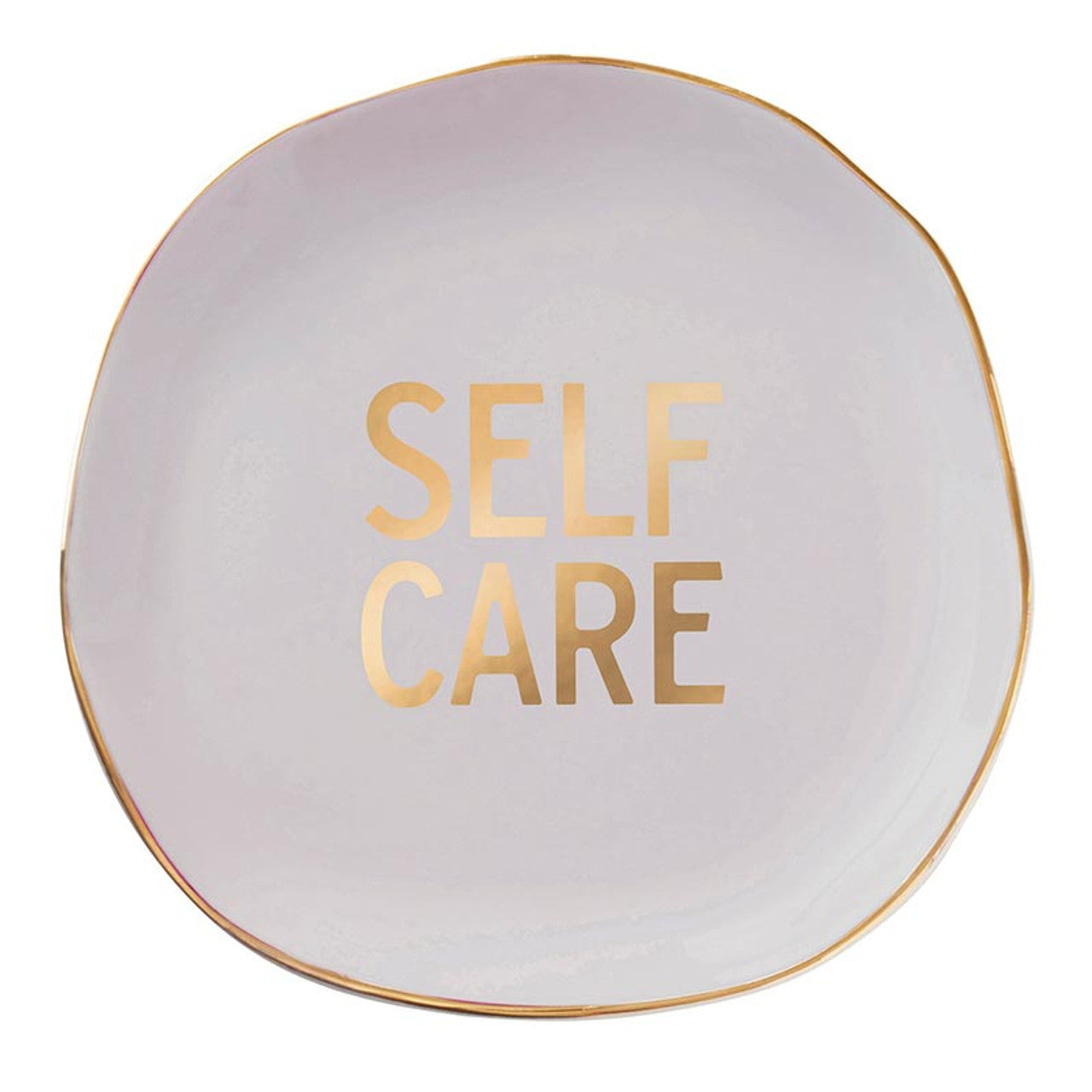 Self Care Ceramic Tray in Gray with Makeup Sponge | Cosmetic Giftable Beauty Tools Set