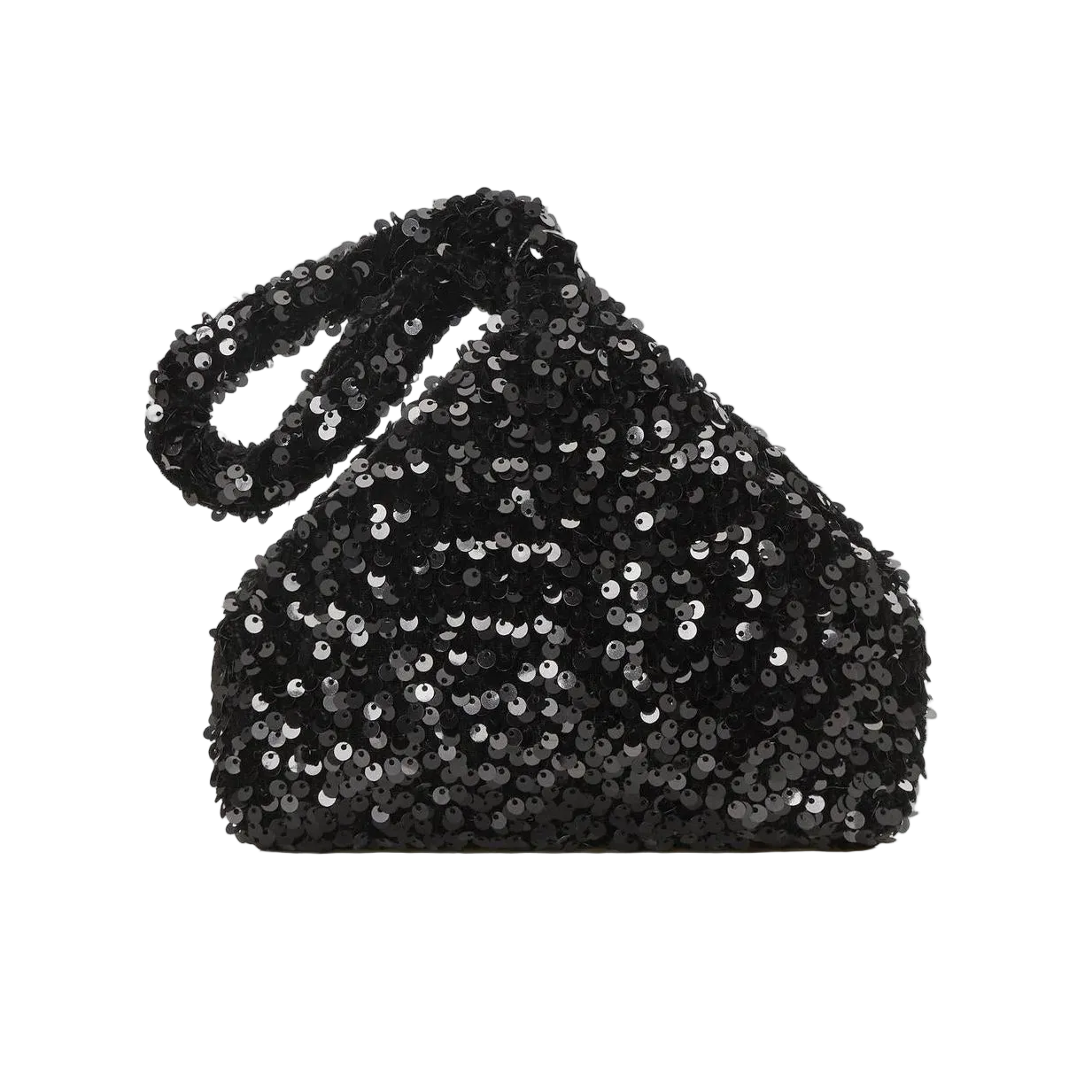 Sequin Evening Clutch in Black or Black/Gold
