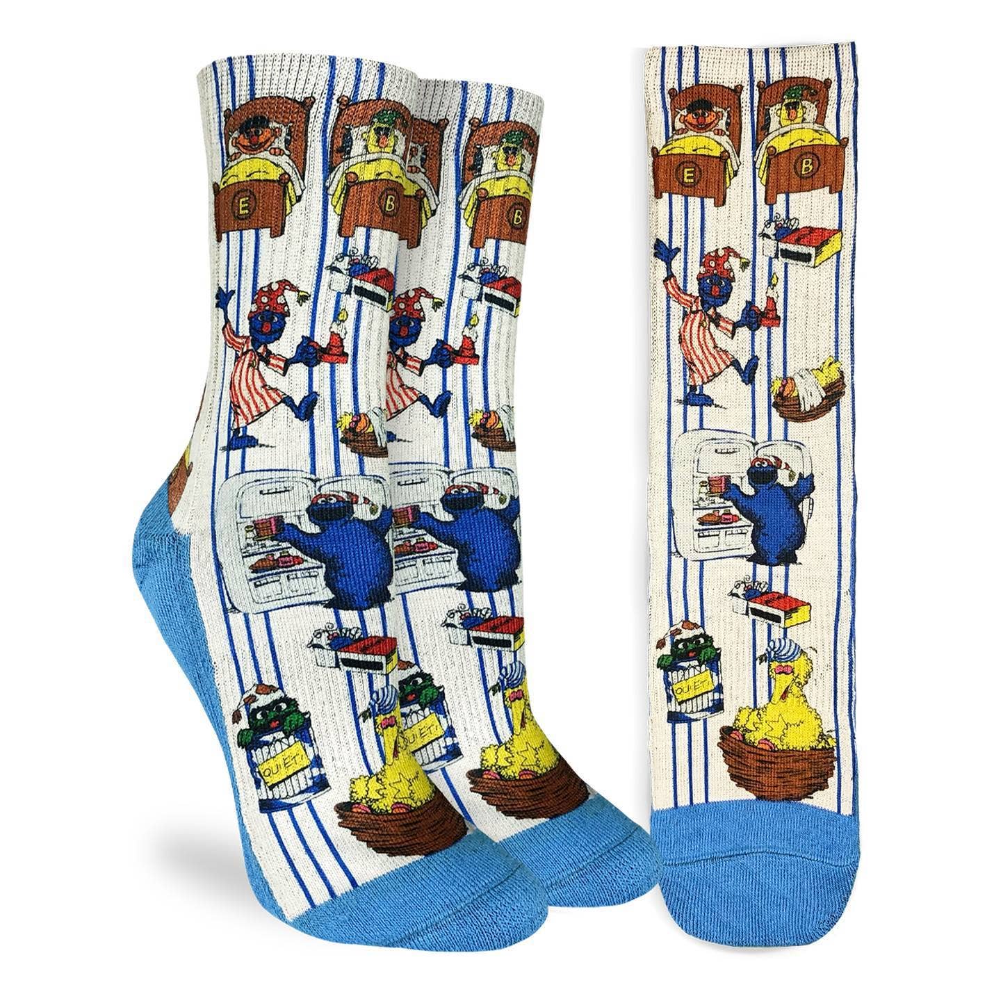Sesame Street Bedtime Women's Socks | Cozy & Cute Cartoon Crew Socks