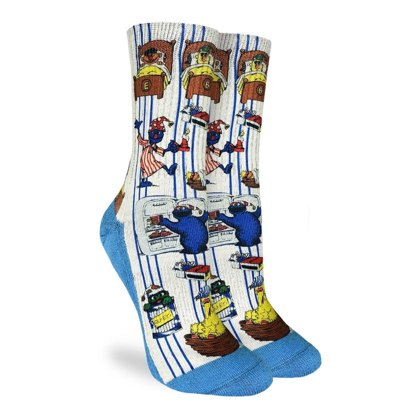Sesame Street Bedtime Women's Socks | Cozy & Cute Cartoon Crew Socks