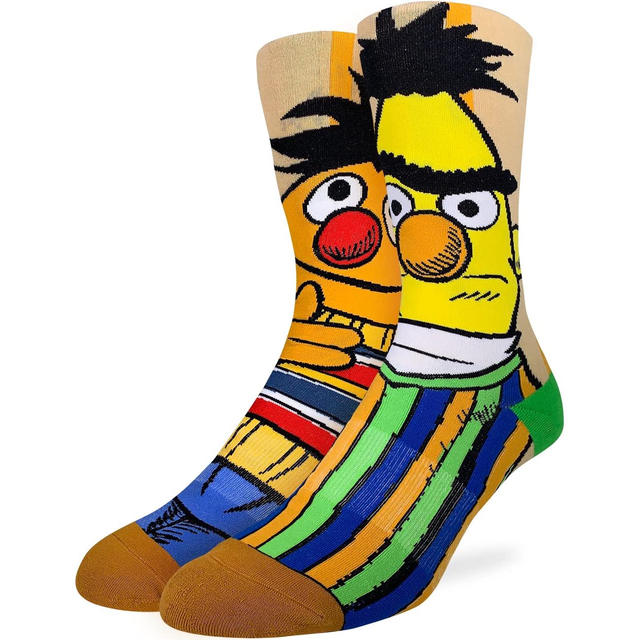 Sesame Street Bert and Ernie Men's Socks | Fun Novelty Crew Socks