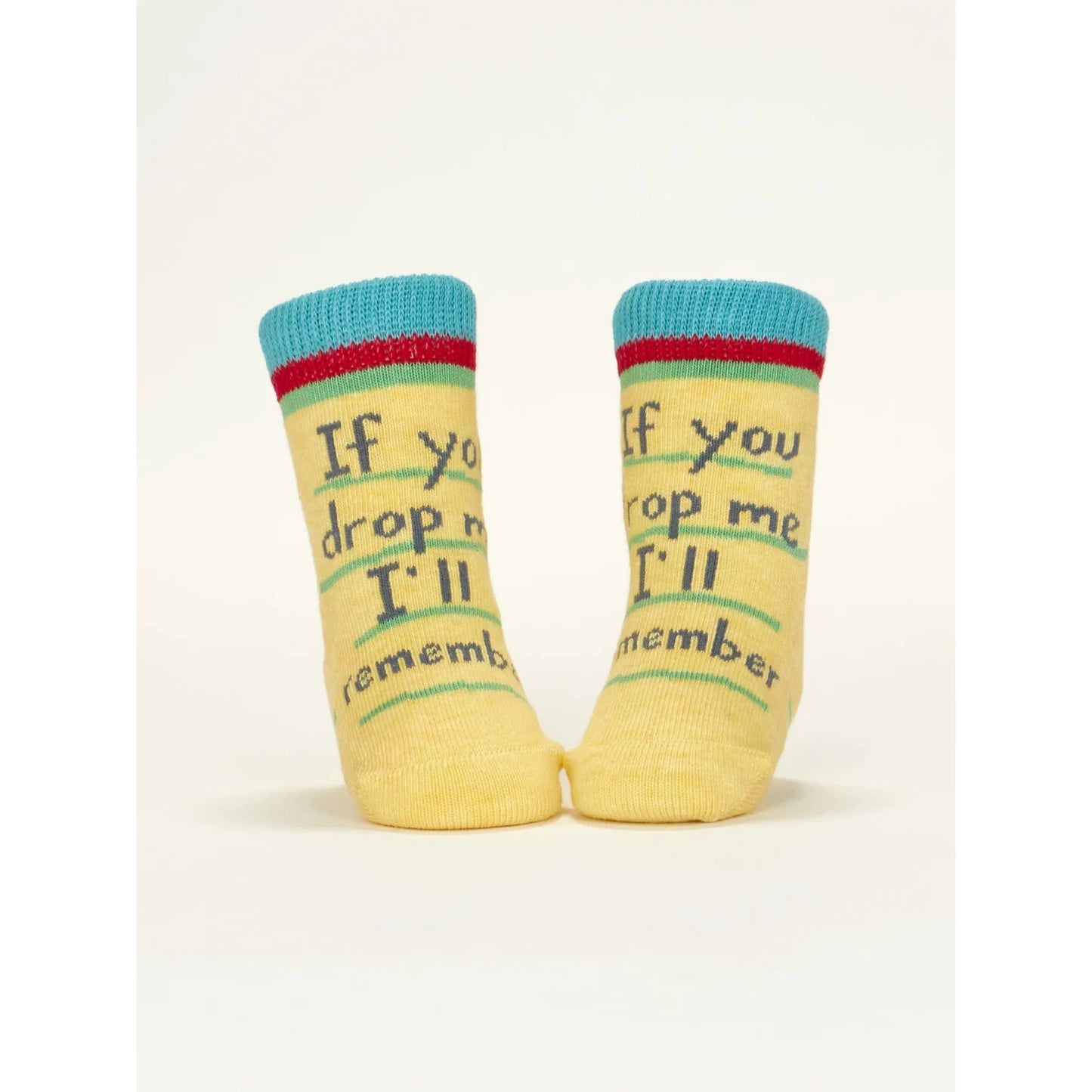 Set Of 2 I Love Your Face / If You Drop Me I'll Remember Baby Socks | Size 0-12 months | BlueQ at GetBullish