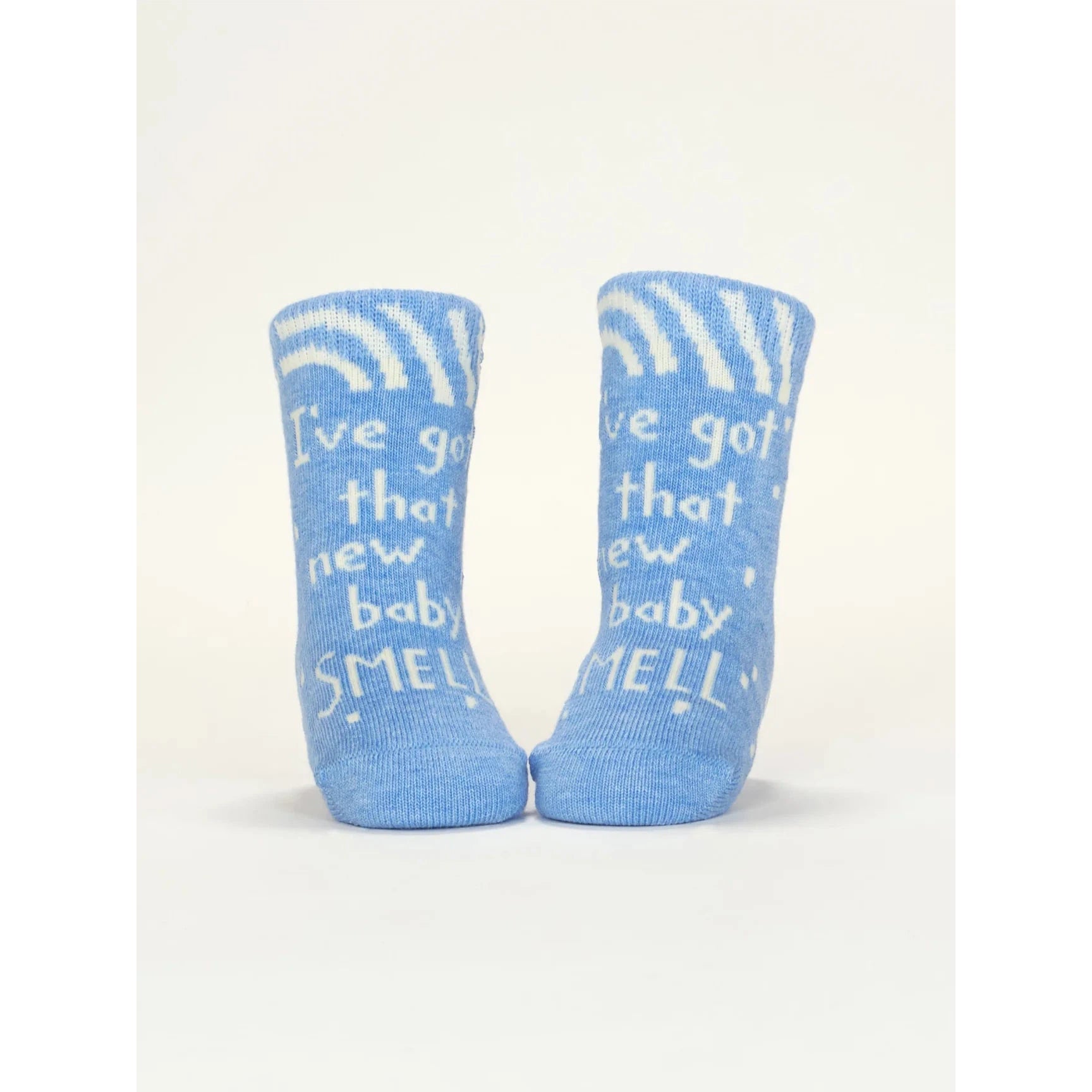 Set Of 2 I've Got That New Baby Smell / Try Not To Fuck Me Up Baby Socks | Size 0-12 months | BlueQ at GetBullish