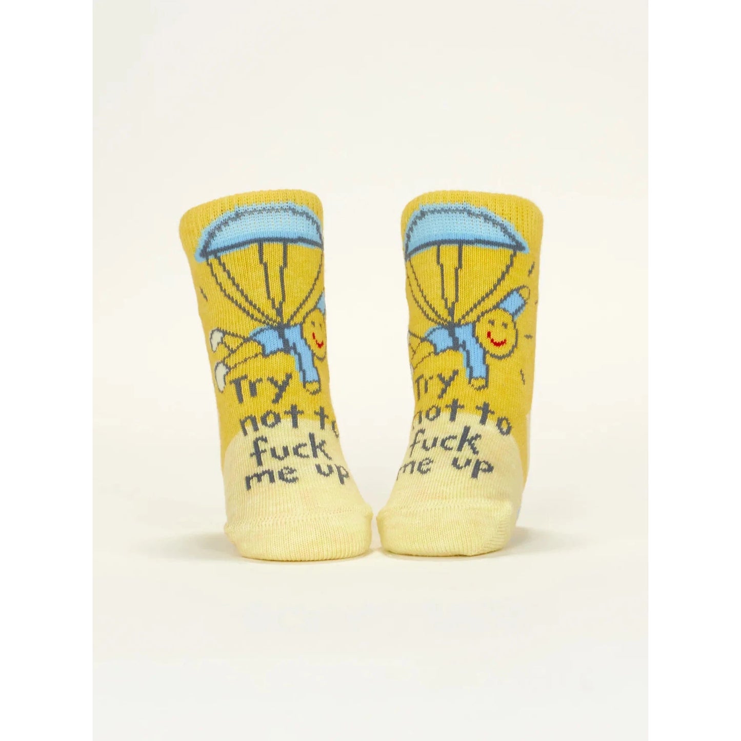 Set Of 2 I've Got That New Baby Smell / Try Not To Fuck Me Up Baby Socks | Size 0-12 months | BlueQ at GetBullish