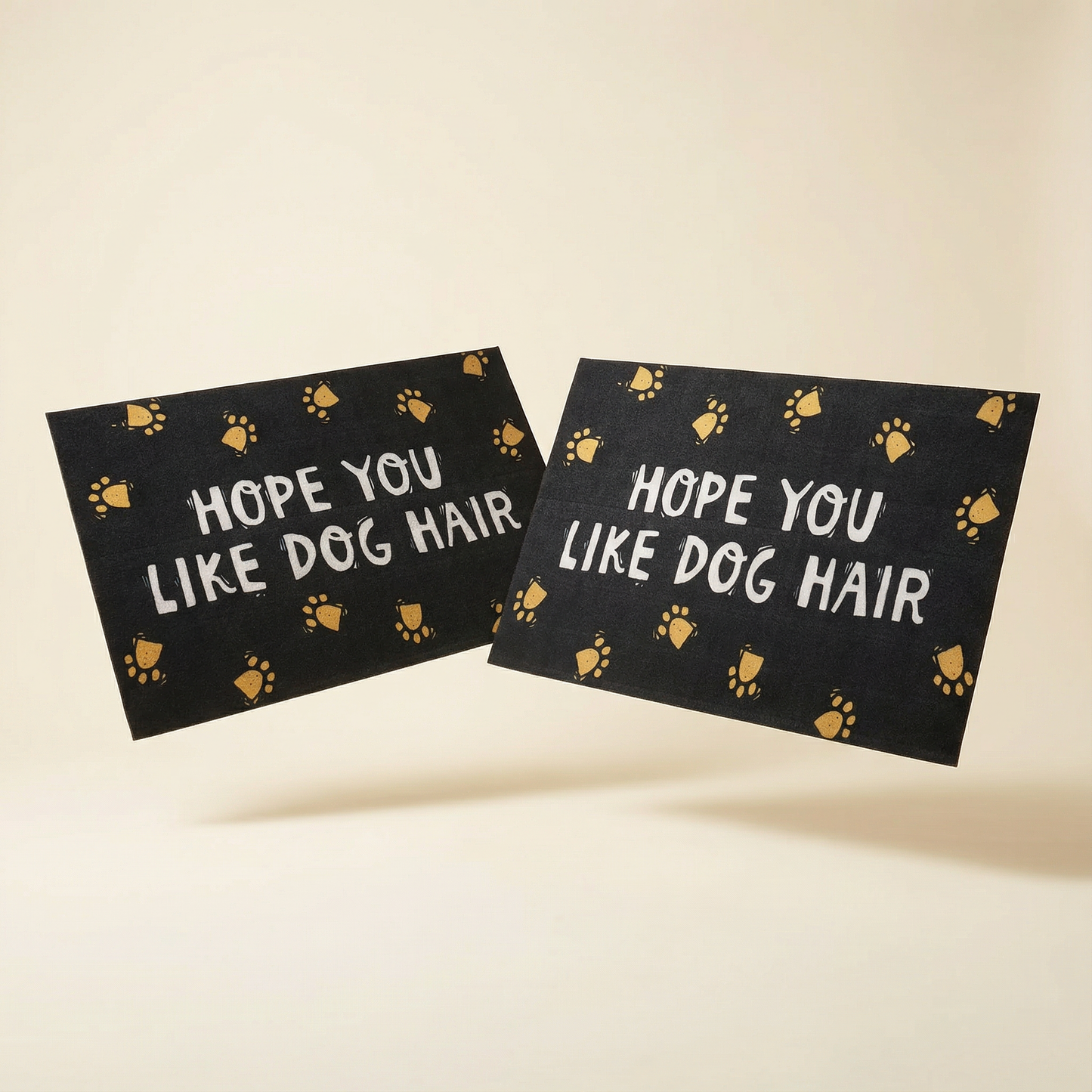 Set of 2 Hope You Like Dog Hair Indoor/Outdoor Rug | 34" x 20" | Slip-Resistant Backing