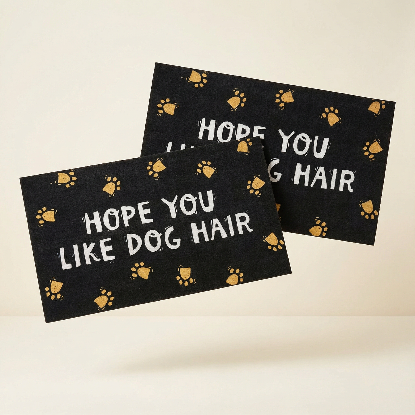 Set of 2 Hope You Like Dog Hair Indoor/Outdoor Rug | 34" x 20" | Slip-Resistant Backing