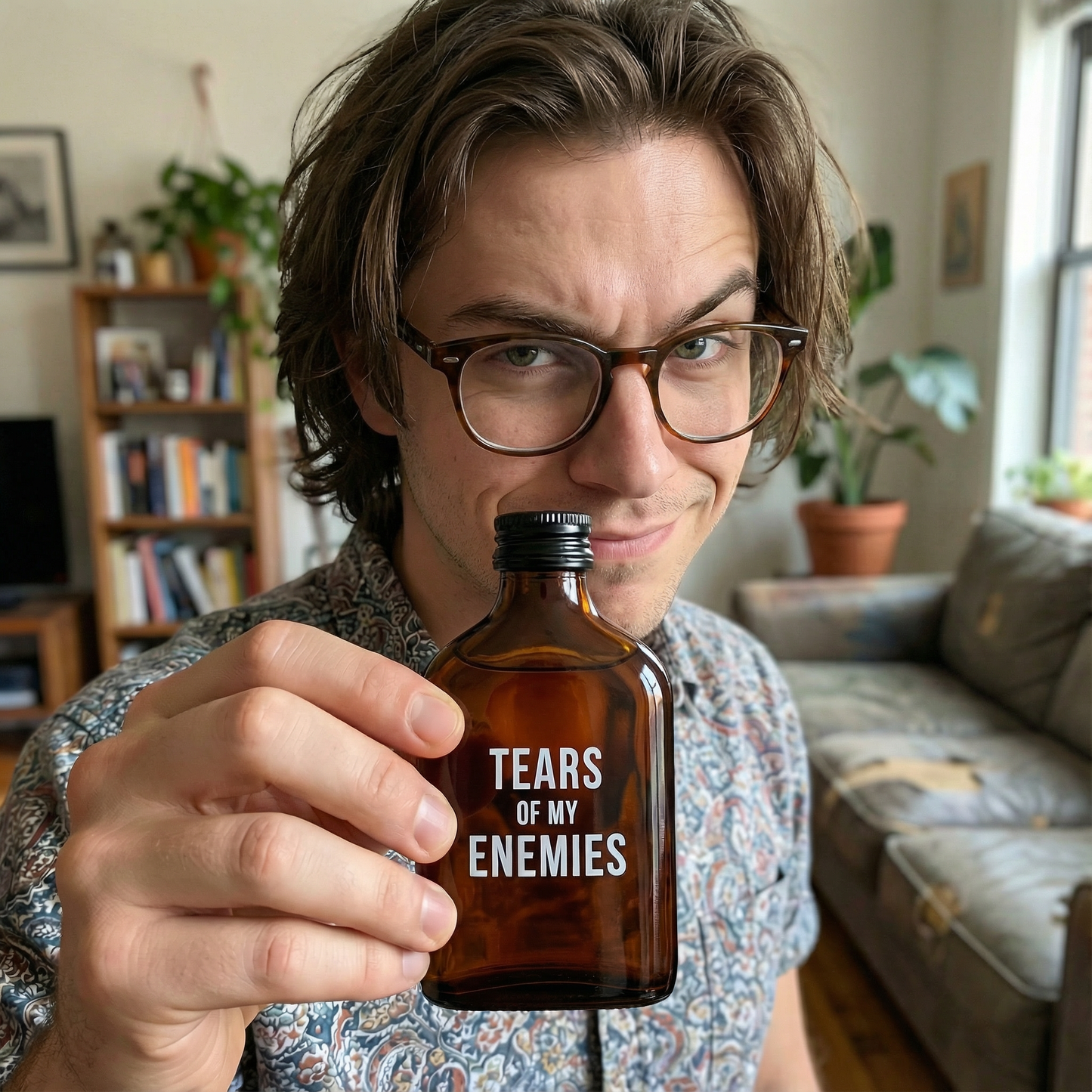 Tears Of My Enemies Amber Mini Flask