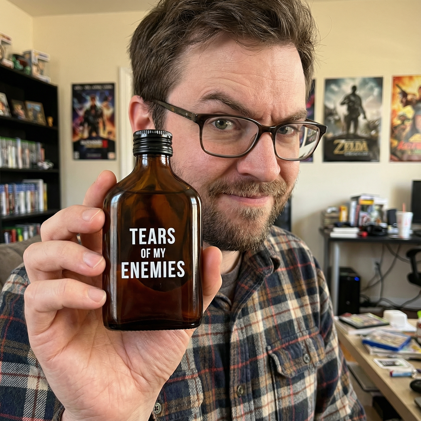Tears Of My Enemies Amber Mini Flask