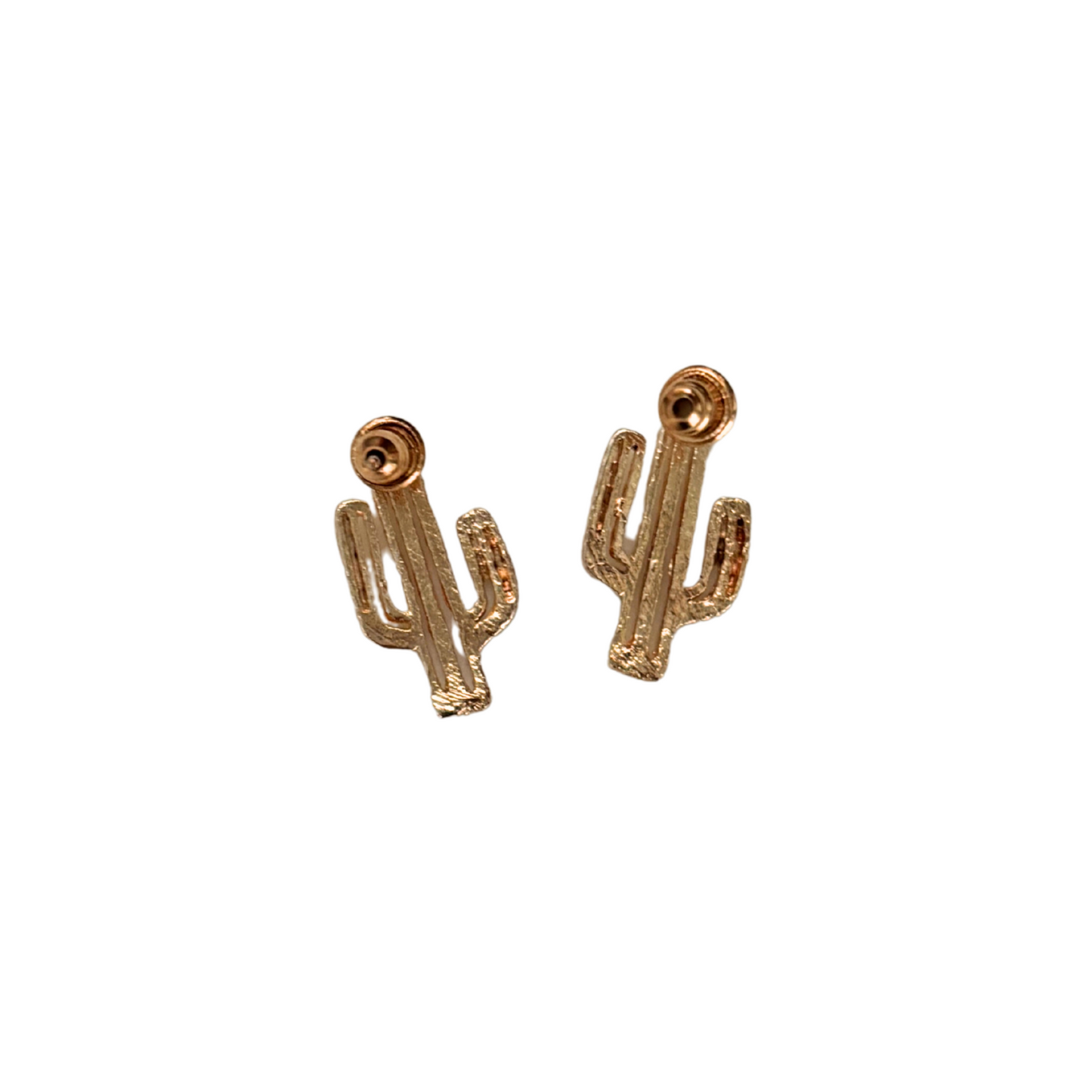 Set of 3 Pairs of Cactus Earrings in Gold, Rose Gold, and Silver-Paper & Quartz-The Bullish Store