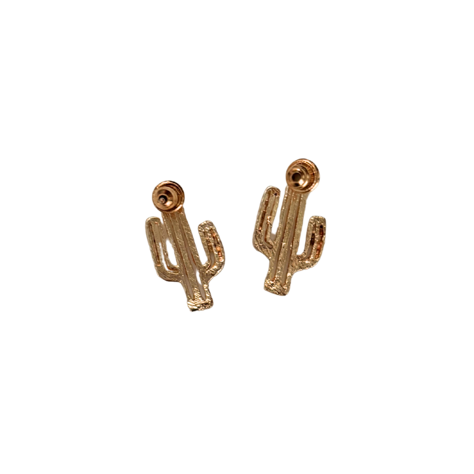 Set of 3 Pairs of Cactus Earrings in Gold, Rose Gold, and Silver-Paper & Quartz-The Bullish Store