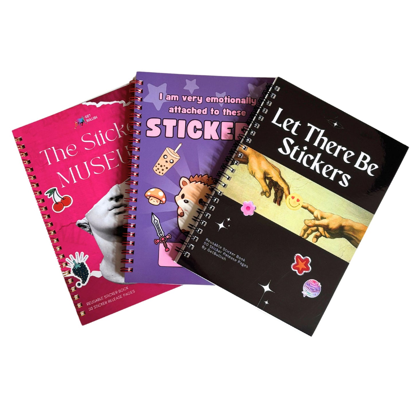 Reusable Sticker Storage Book | Let There Be Stickers | 50 Blank Pages Silicone Coated Release Paper Album