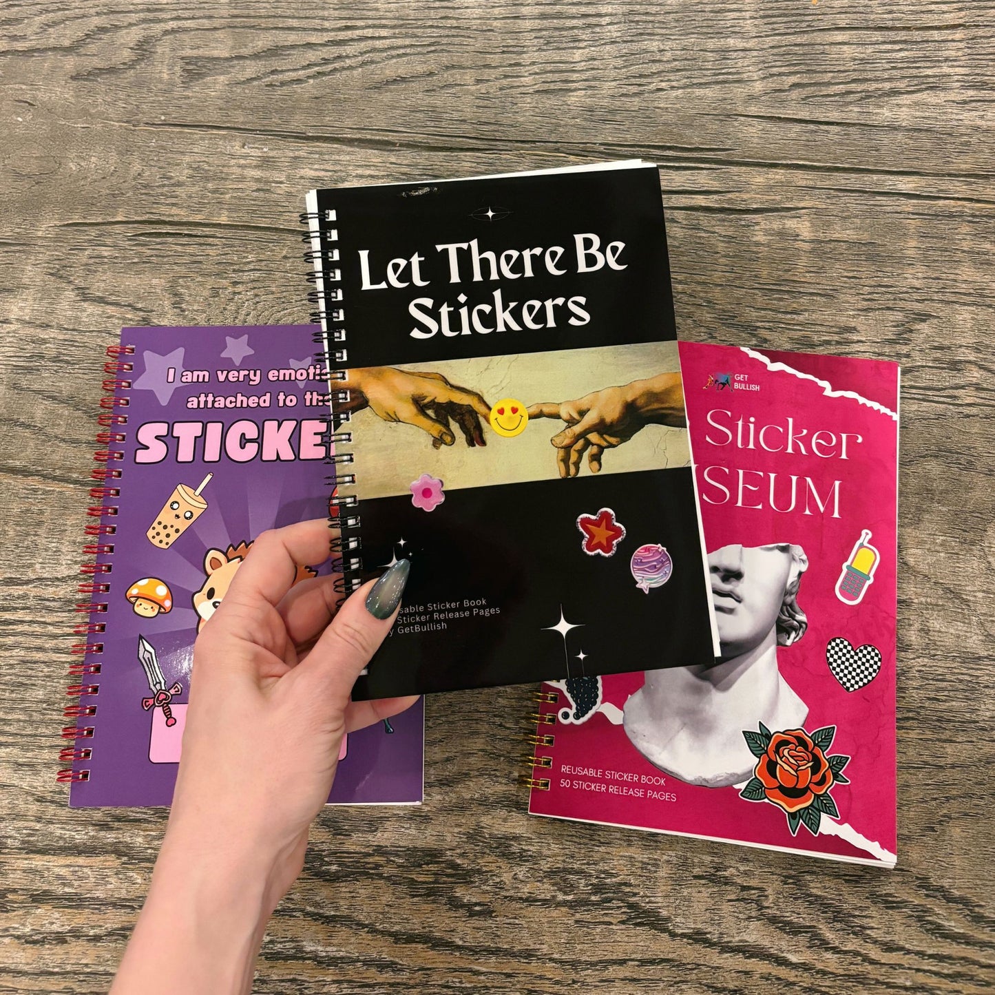 Reusable Sticker Storage Book | Let There Be Stickers | 50 Blank Pages Silicone Coated Release Paper Album