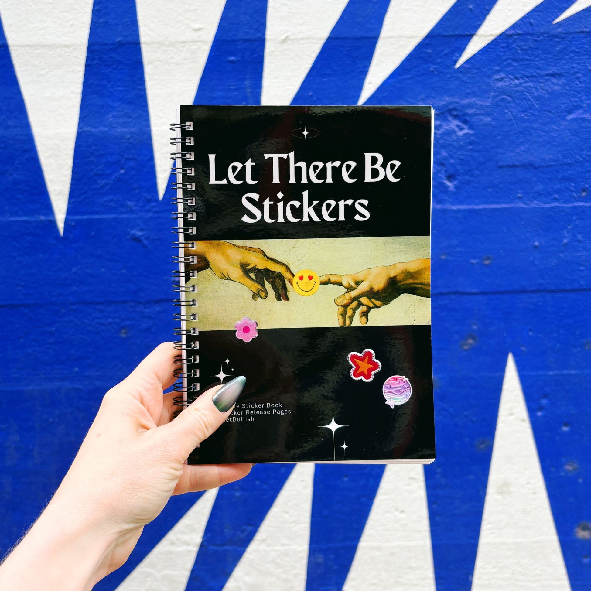 Reusable Sticker Storage Book | Let There Be Stickers | 50 Blank Pages Silicone Coated Release Paper Album