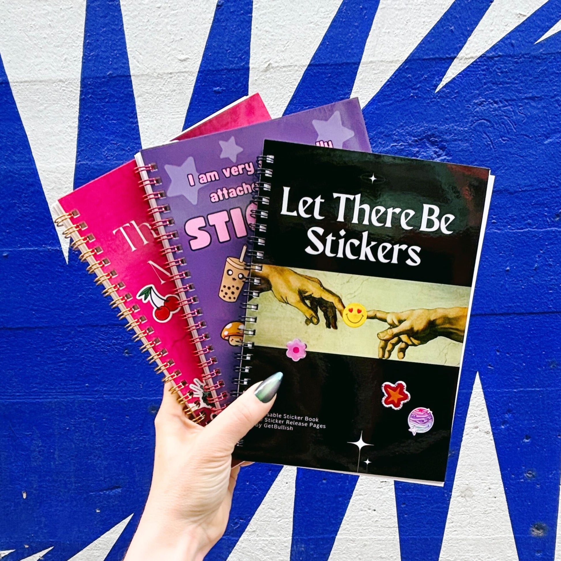 Reusable Sticker Storage Book | Let There Be Stickers | 50 Blank Pages Silicone Coated Release Paper Album