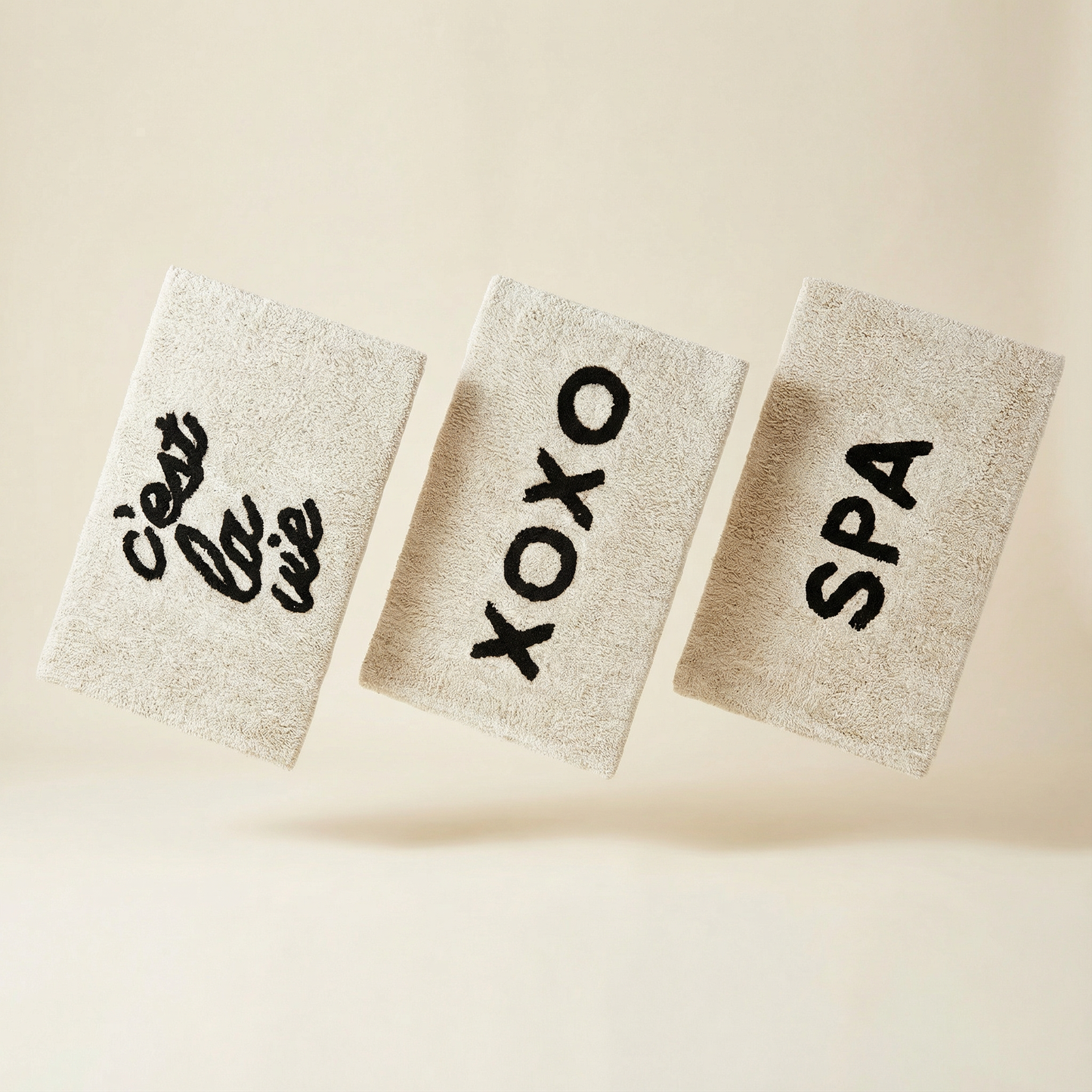 Set of 3 Soft Cotton Bath Mat Bundle | 20" x 30" Rug