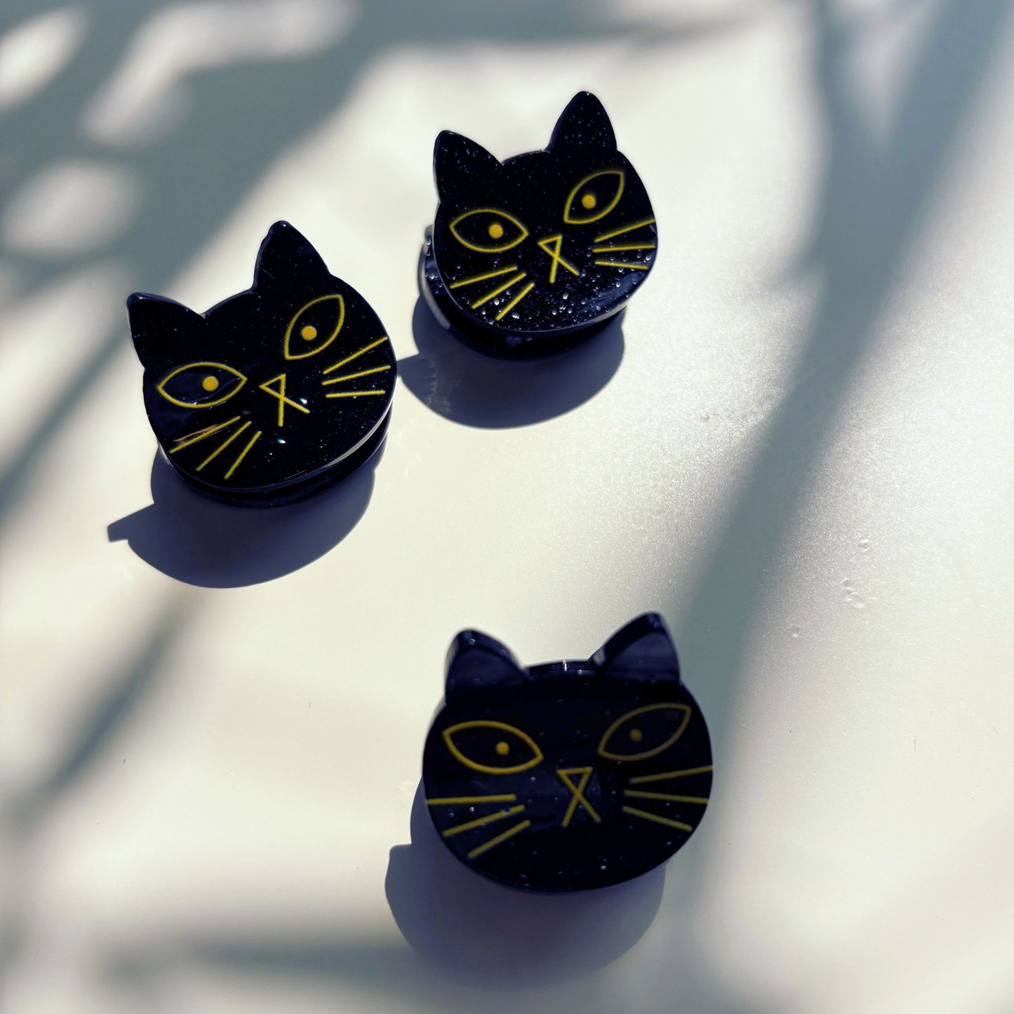 Set of 3 Velvet Claws Mini Black Cat Hair Claws | Hair Claw Clip in Giftable Pouch