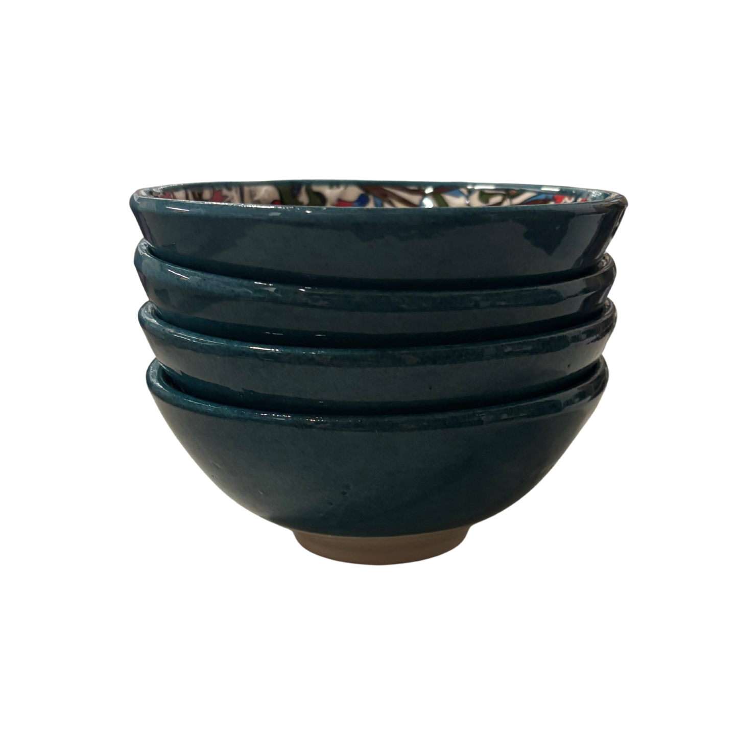 Set of 4 Handmade in Türkiye Small Bowls | Giftable Hand Painted Rice or Dessert Bowls