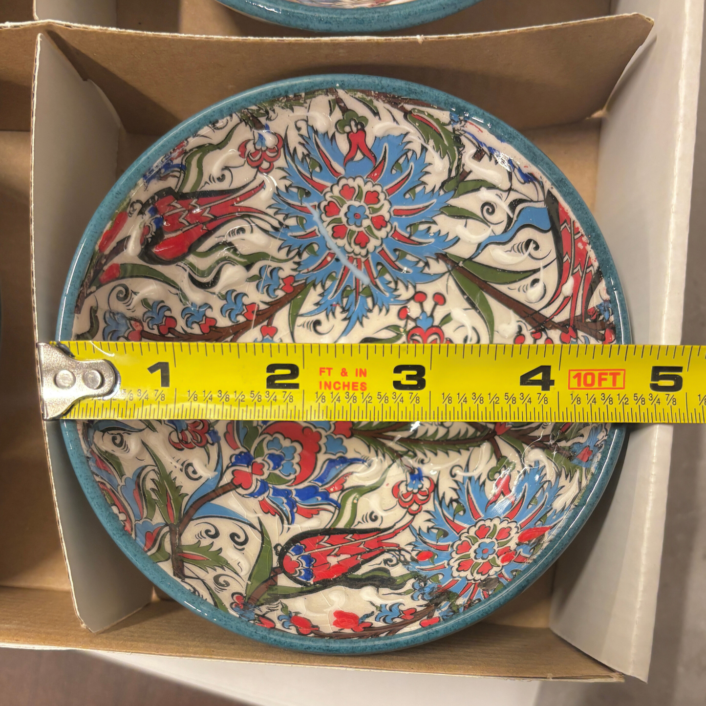 Set of 4 Handmade in Türkiye Small Bowls | Giftable Hand Painted Rice or Dessert Bowls