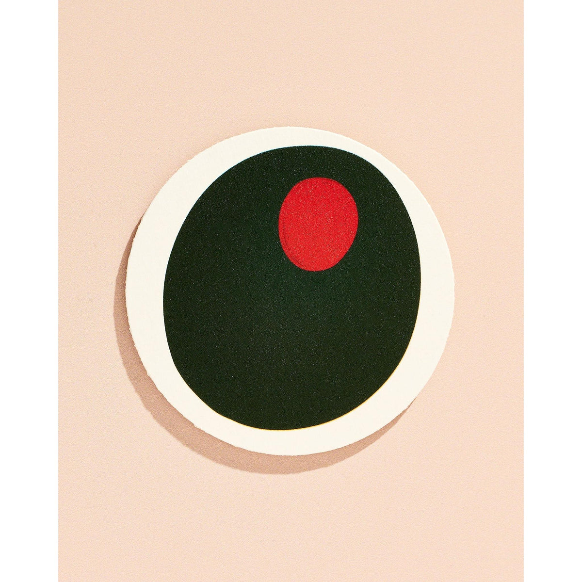 Set of 4 Pimento Olive Coasters | Eco-friendly Wood Pulp-One & Only Paper-The Bullish Store