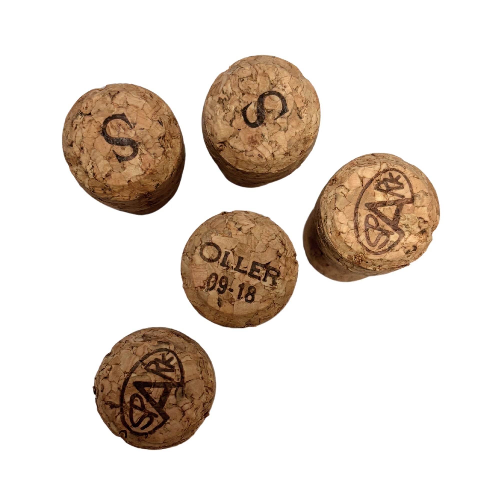 Set of 5 Real Champagne Corks Refrigerator Magnets | Upcycled by Renaissance Fart