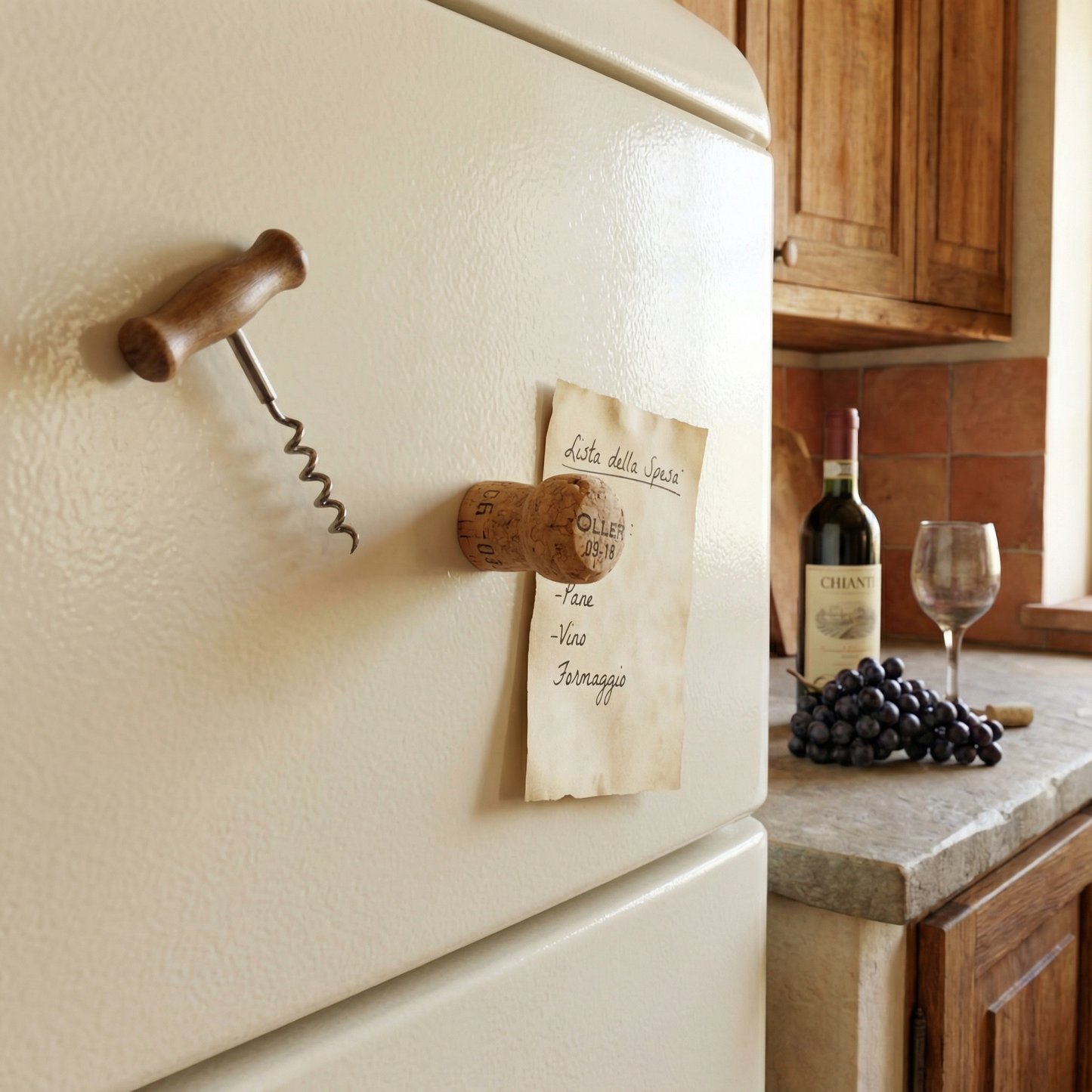 Set of 5 Real Champagne Corks Refrigerator Magnets | Upcycled by Renaissance Fart