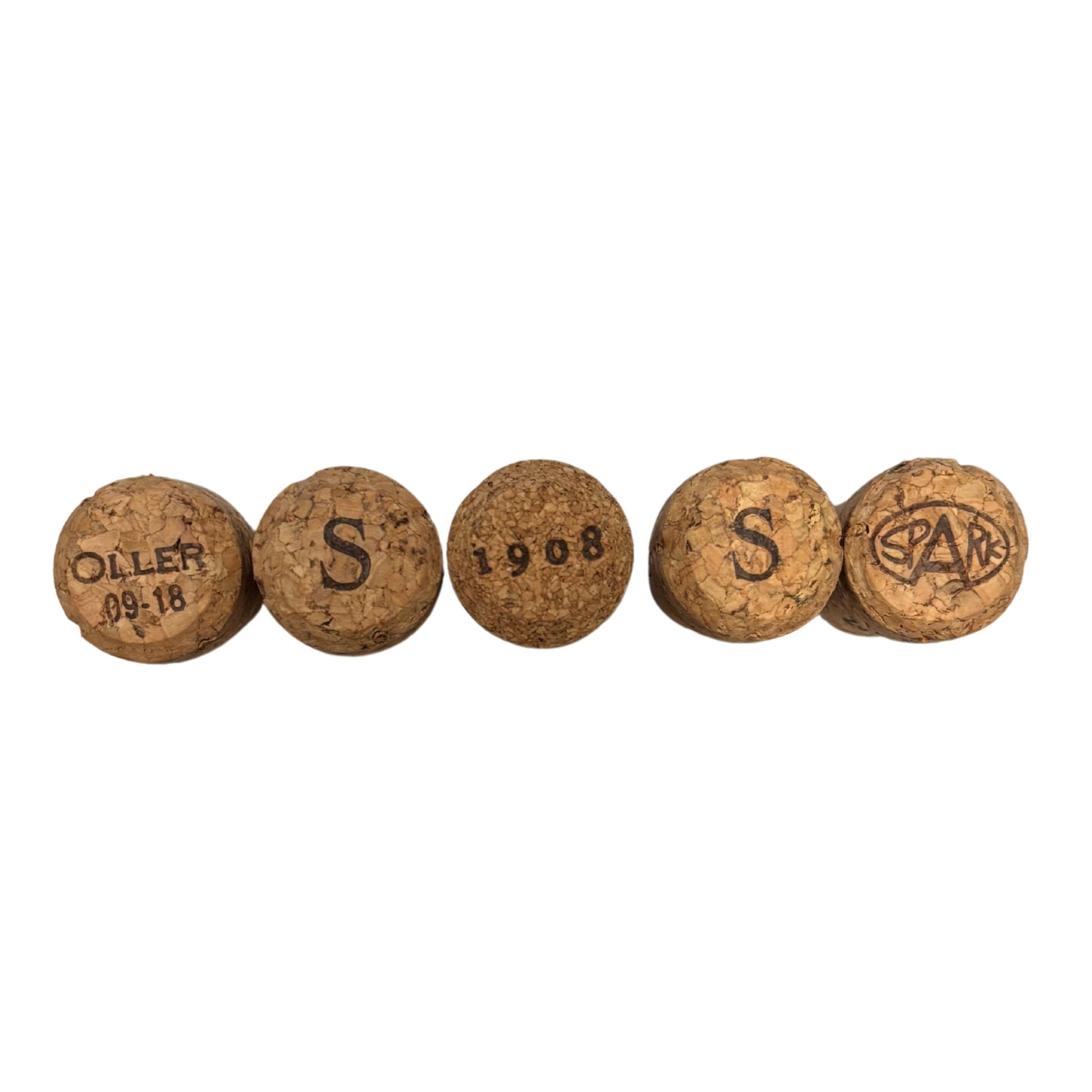 Set of 5 Real Champagne Corks Refrigerator Magnets | Upcycled by Renaissance Fart