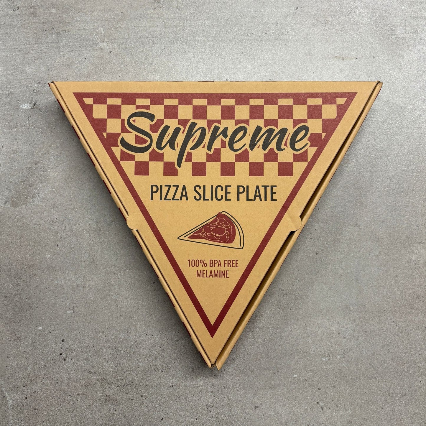 Set of 6 Pizza Slice Plates | Boxed Gift Set of Six 9" Printed Funny Melamine Plates