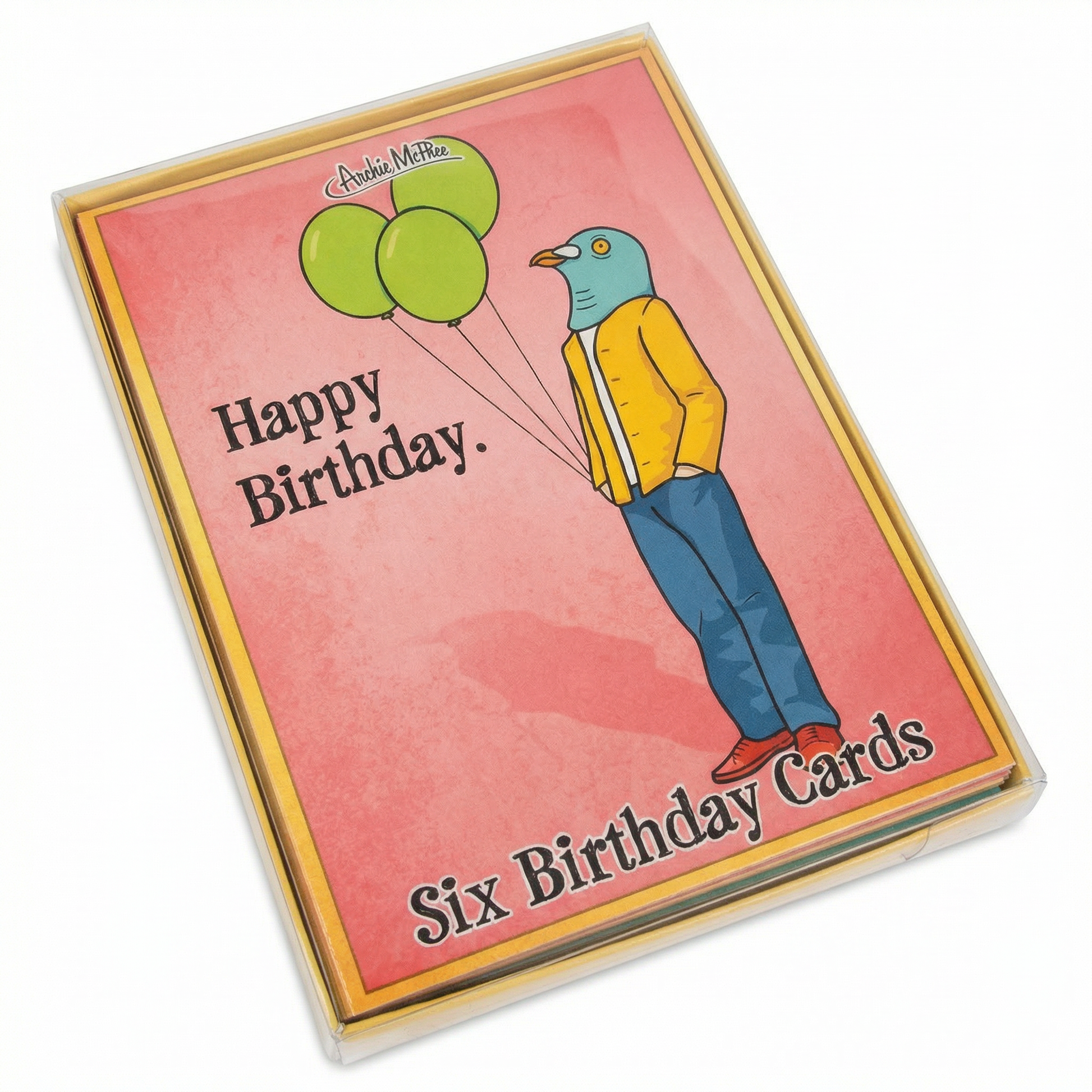 Set of 6 Strange Friends Birthday Greeting Card Box