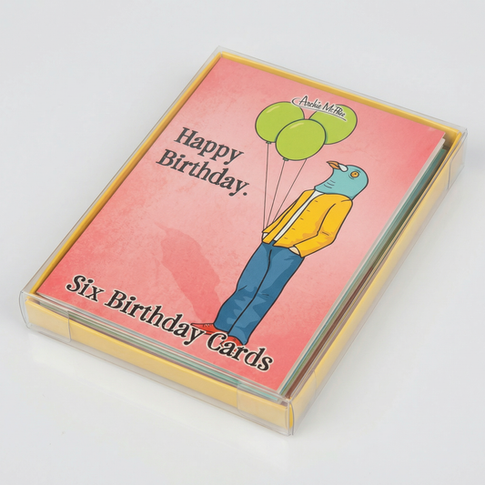 Set of 6 Strange Friends Birthday Greeting Card Box