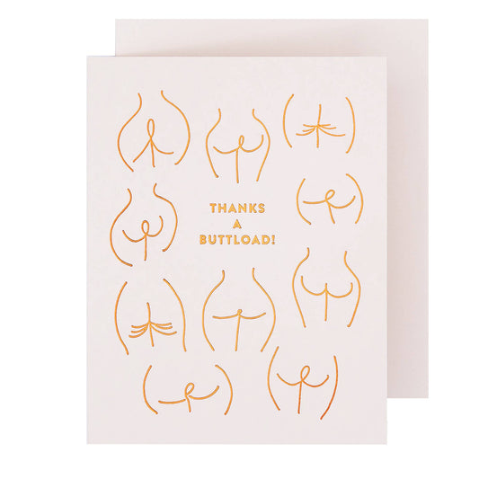Set of 6 Thanks A Buttload Greeting Card Boxed Set | Funny Message Card