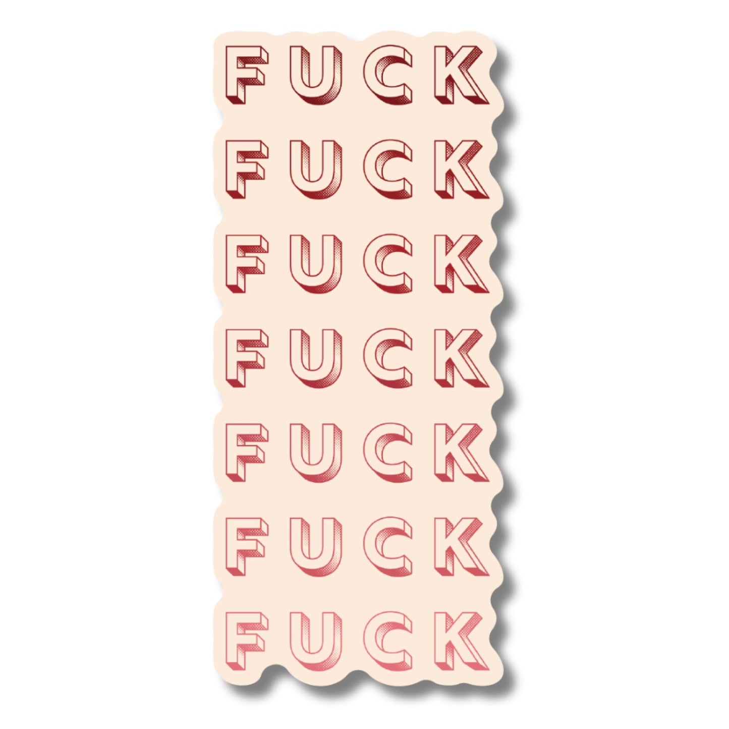 Seven Fucks Vertical Sticker | Vinyl Die Cut Decal