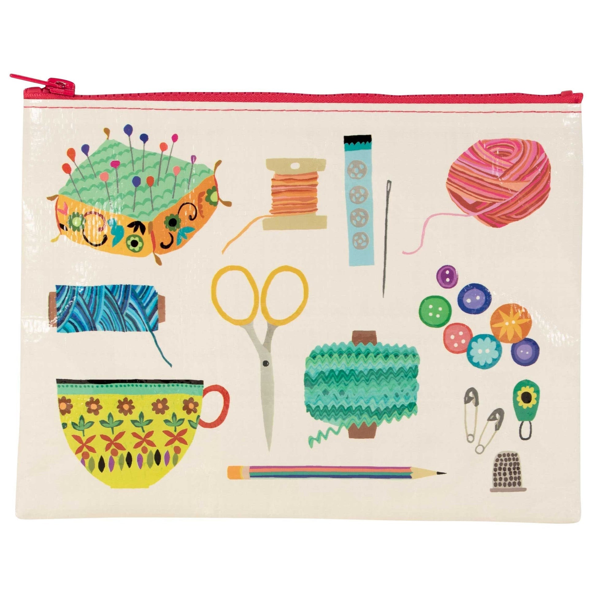Sewing Kit Recycled Material Zipper Pouch