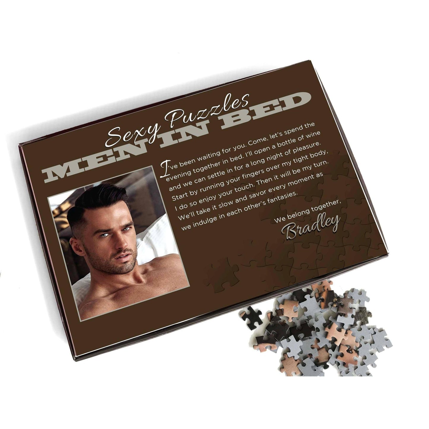 Sexy Men in Bed Puzzles | Funny Gift, Bachelorette Activity | 1000-Piece Jigsaw | 3 Style Options