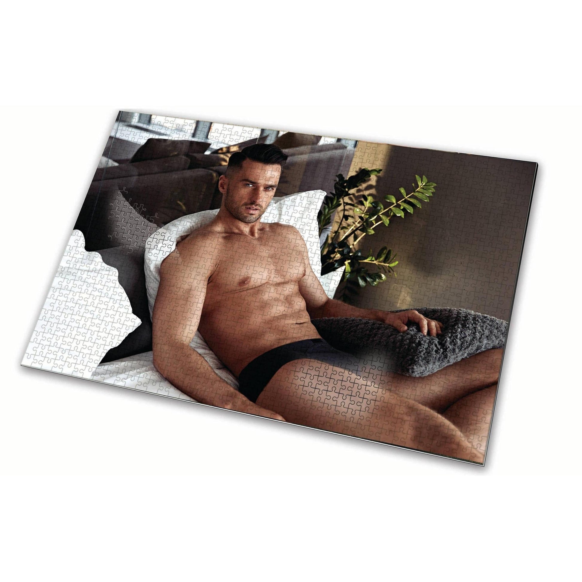 Sexy Men in Bed Puzzles | Funny Gift, Bachelorette Activity | 1000-Piece Jigsaw | 3 Style Options