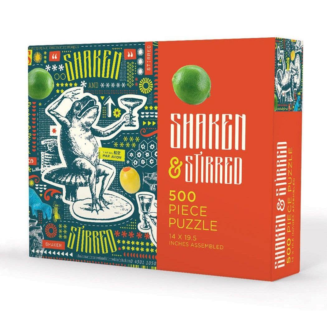 Gibby's Shaken & Stirred 500 piece puzzle box on a white background
